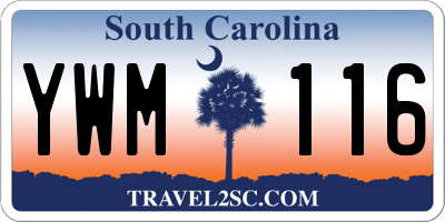 SC license plate YWM116