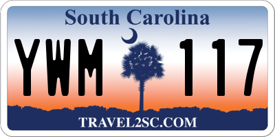 SC license plate YWM117