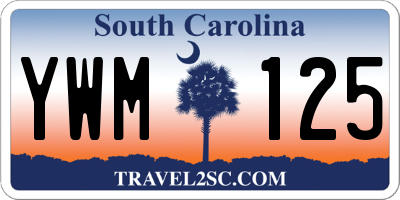 SC license plate YWM125