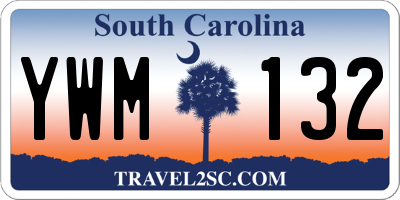 SC license plate YWM132
