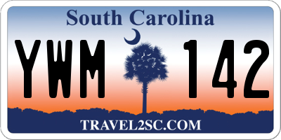 SC license plate YWM142