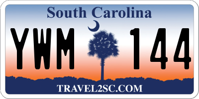 SC license plate YWM144
