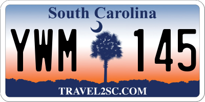 SC license plate YWM145