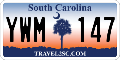 SC license plate YWM147
