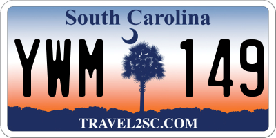 SC license plate YWM149