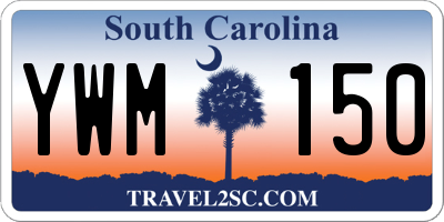 SC license plate YWM150