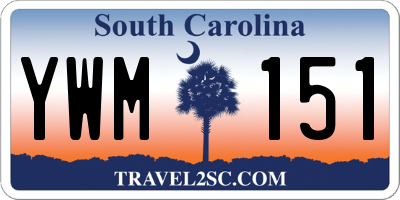 SC license plate YWM151