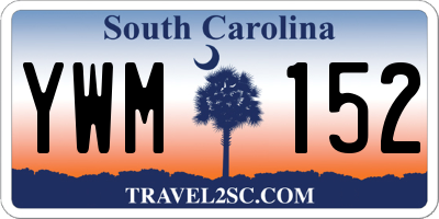 SC license plate YWM152