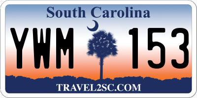 SC license plate YWM153