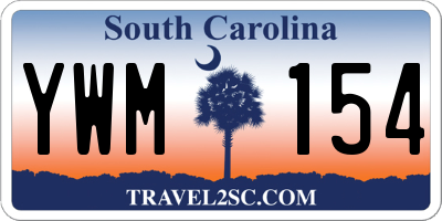 SC license plate YWM154