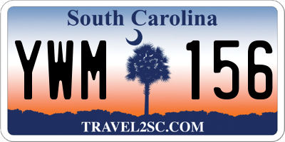 SC license plate YWM156