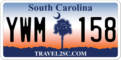 SC license plate YWM158