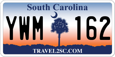 SC license plate YWM162