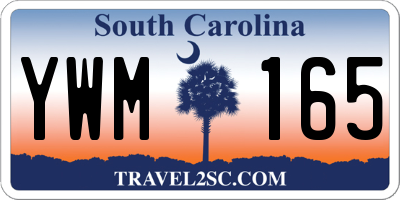 SC license plate YWM165