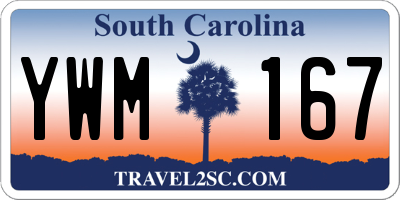 SC license plate YWM167