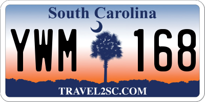 SC license plate YWM168