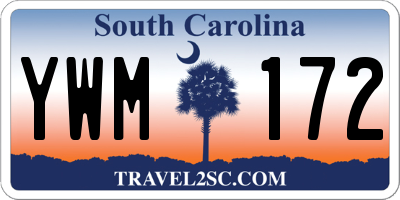 SC license plate YWM172