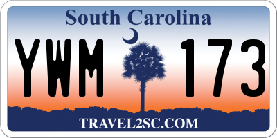 SC license plate YWM173