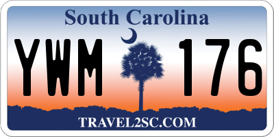 SC license plate YWM176