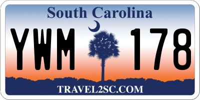 SC license plate YWM178