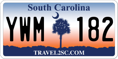 SC license plate YWM182