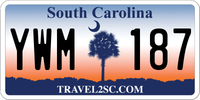 SC license plate YWM187