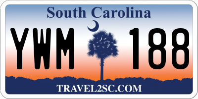 SC license plate YWM188