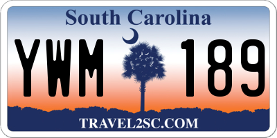 SC license plate YWM189