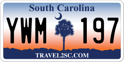 SC license plate YWM197