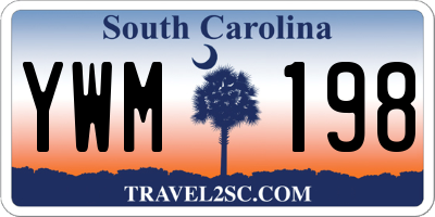 SC license plate YWM198