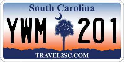 SC license plate YWM201