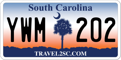 SC license plate YWM202