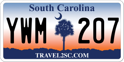 SC license plate YWM207