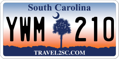 SC license plate YWM210