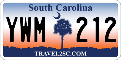 SC license plate YWM212