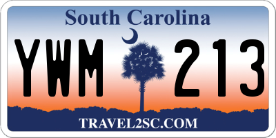 SC license plate YWM213