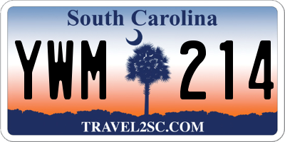 SC license plate YWM214