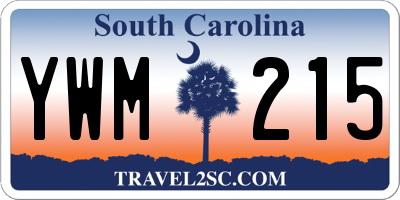 SC license plate YWM215