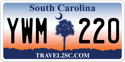 SC license plate YWM220