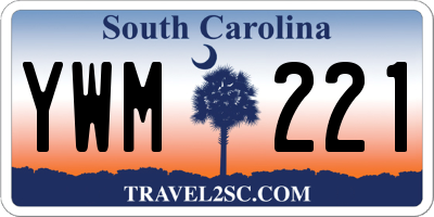 SC license plate YWM221