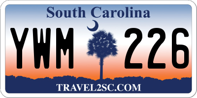 SC license plate YWM226