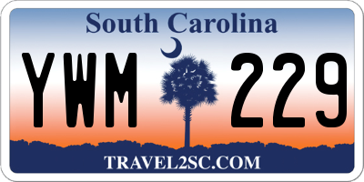 SC license plate YWM229