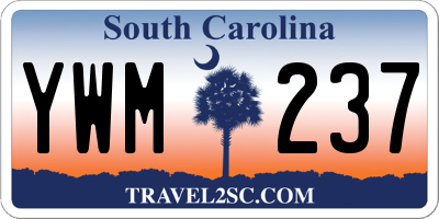 SC license plate YWM237