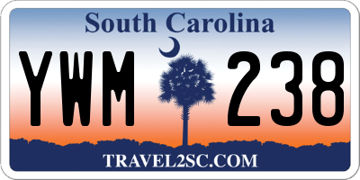 SC license plate YWM238