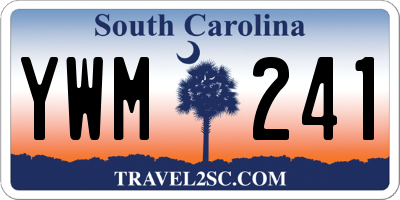 SC license plate YWM241