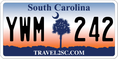 SC license plate YWM242