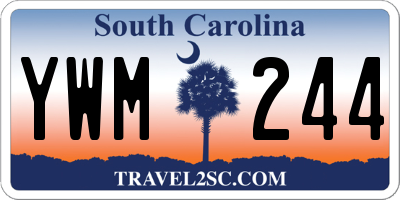 SC license plate YWM244