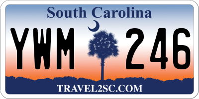 SC license plate YWM246