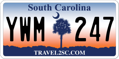 SC license plate YWM247