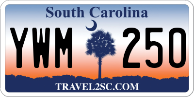 SC license plate YWM250